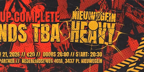 Nieuwegein HEAVY 8: Torn From Oblivion + 3 bands TBA — muziek in Nieuwegein